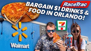 CRAZY CHEAP PRICES! Bargain FOOD & DRINKS in Orlando Florida- Gas Station Fast Food Kissimmee! 🇺🇸