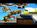 Dragon & Gold fight with passenger aircraft - Zombie tsunami
