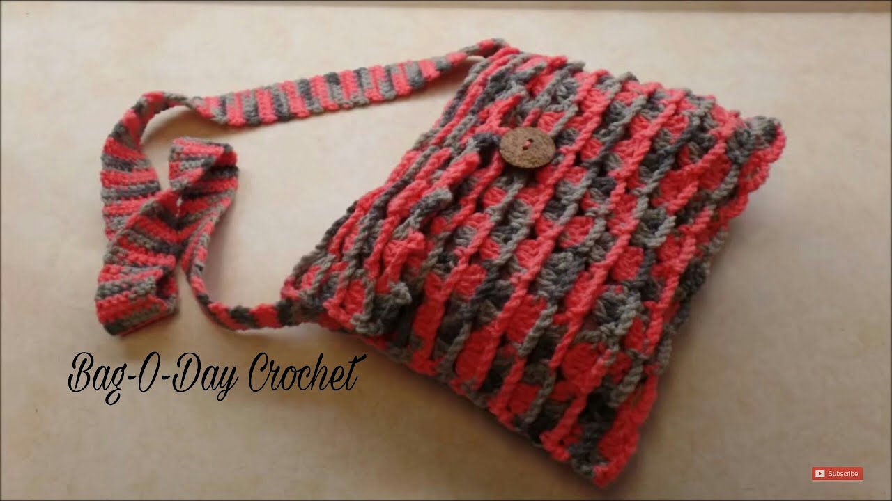 CROCHET How To #Crochet Easy Shells & Chains Cross Body Bag Purse TUTORIAL #337 - YouTube