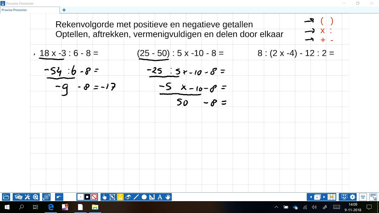 rekenvolgorde positieve en negatieve getallen +x YouTube rekenvolgorde positieve en negatieve getallen +x YouTube