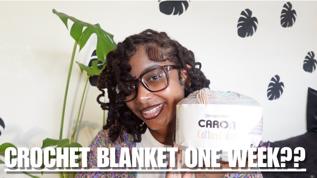 CROCHETING A BLANKET IN ONE WEEK?? #crochet #crochetvlog #diy