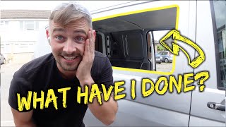 I Cut HUGE Holes in my van  Window Fitting VW Transporter conversion