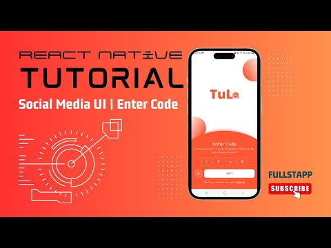 Master React Native With Social Media UI | Otp Code Screen