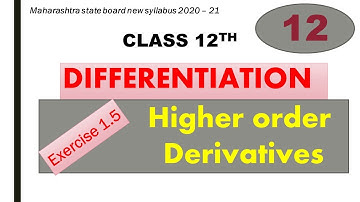 Differentiation-(12)|Class 12th |Exercise 1.5