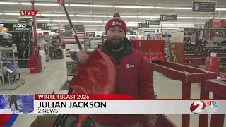 People stocking up on storm supplies in preparation of weekend snow