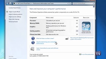 Measuring Your Windows 7 System Performance
