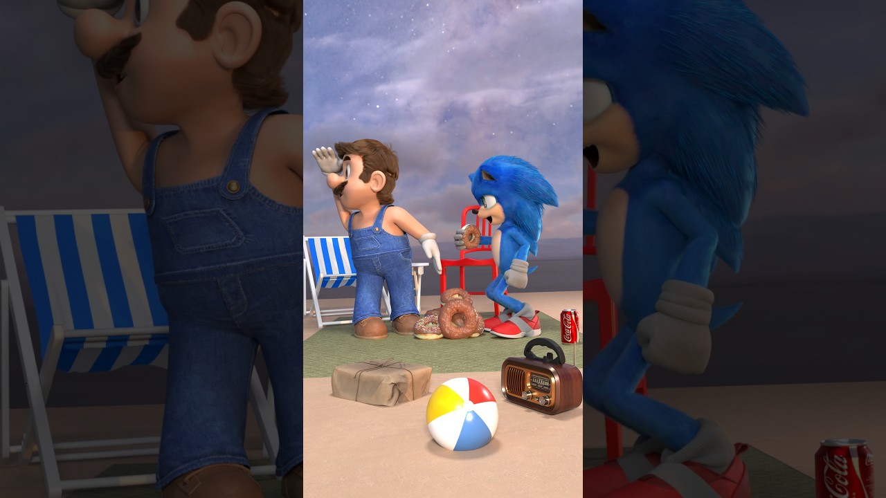 Donut in Sonic's mouth!