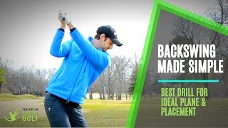 Perfect Backswing Plane And Placement: Lift Arms Simple Golf Swing Drill