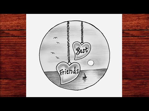 Bff Çizimleri Kolay Nasıl Yapılır - En İyi Arkadaş Çizimleri Karakalem - Çizim Mektebi Bff Drawing