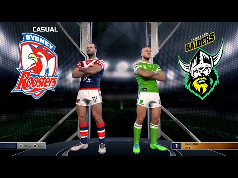 Rugby League Live 4 - Sydney Roosters vs Canberra Raiders - PS4 Gameplay