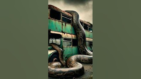 NATURE TALK SCENERY | abandoned double decker bus & giant python #abandoned #bus #snake #python