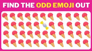 Find the ODD One Out - Sweets Edition 🍰🍨🍭 | Easy, Medium, Hard Levels Quiz#findtheoddemoji