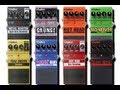 Eight Digitech Distortion / Overdrive Pedals DEMO - Digitech Stompboxes Review Demonstration