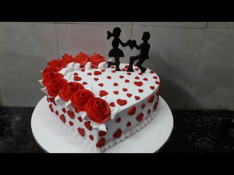 how-to-make-engagement-cake-heart-shape-cake-making-by-new-cake-wala