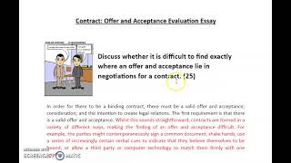 Evaluation of offer and acceptance