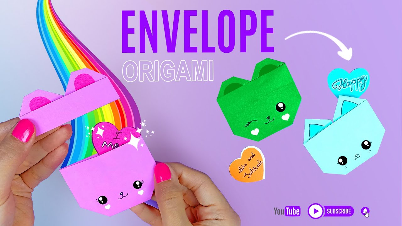 Origami Cat and Bear Paper EnvelopePaper Envelope Origami YouTube