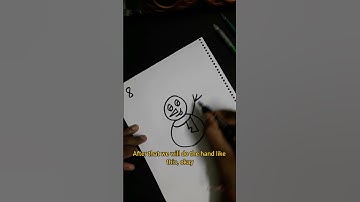 how to draw  snowman  from number 8  || easy drawing  for kids 🔥😍😳😍⛄#shorts #drawing #numberdrawing