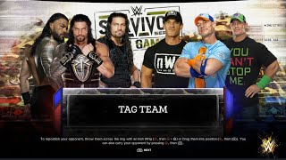 3 JOHN CENA VS 3 ROMAN REIGNS - ELIMINATION TAG TEAM MATCH- WWE 2K24 GAMEPLAY