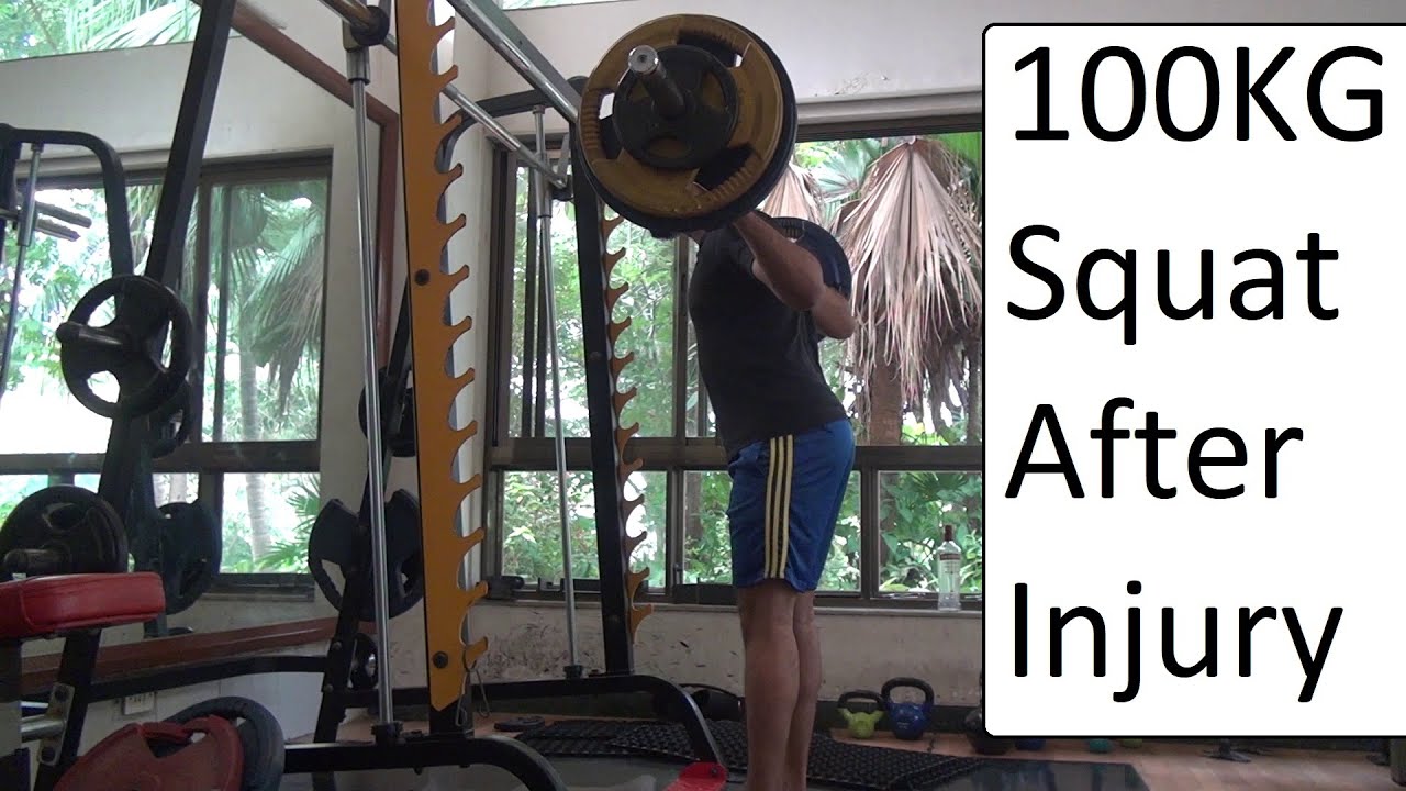 100kg /220 LBS Squat Post Injury Recovery YouTube