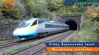 Vlaky Bujanovský tunel a Margecany zastávka