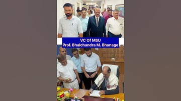 New Vc Sir Of MSU , Prof. Bhalchandra M.Bhanage #msu #vadodara #frnikhilsolanki #msufrnikhilsolanki