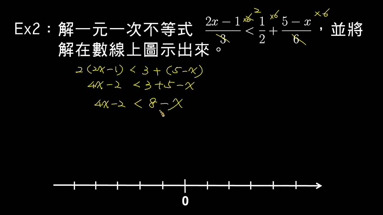 解一元一次不等式進階例2 Youtube
