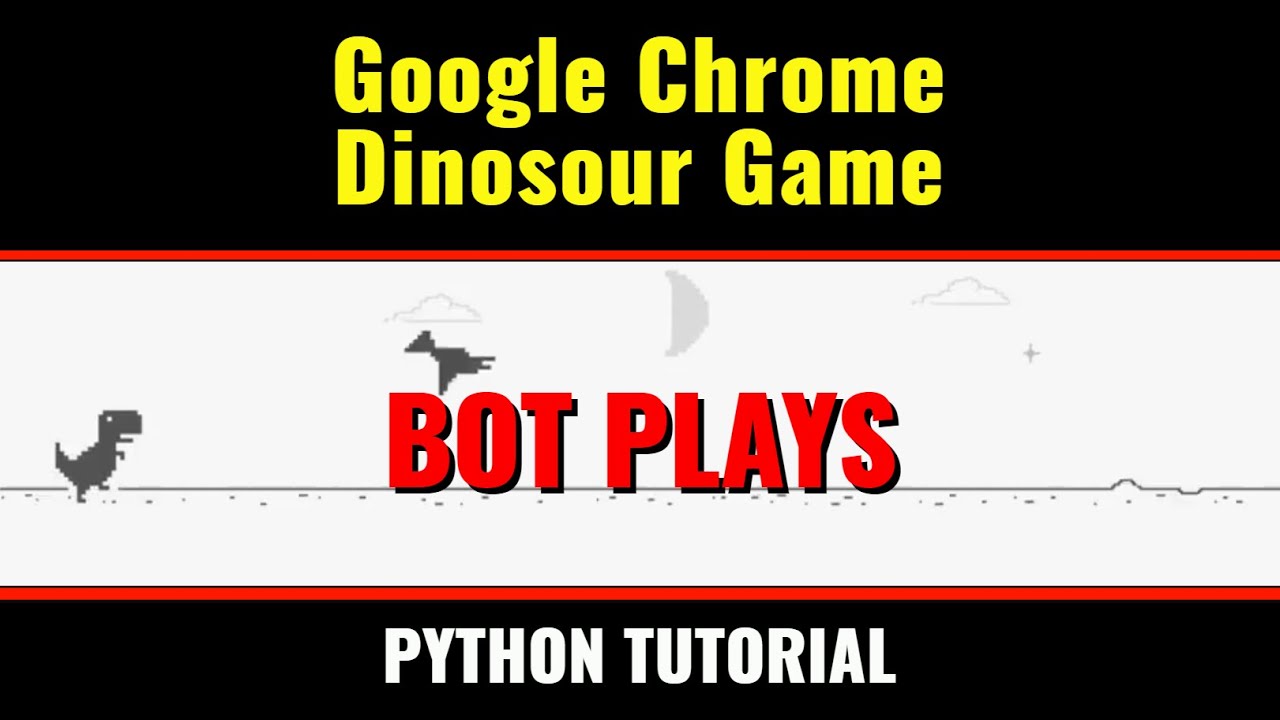 Google Chrome dinosaur game Python bot.