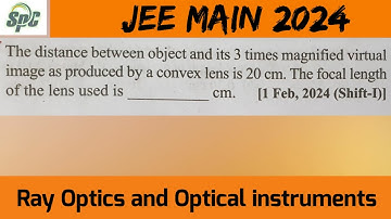 The distance between object and its 3 times magnified virtual image as produced by a convex lens is