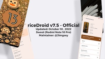riceDroid v7.5 - Official Android 13 for Redmi Note 10 Pro