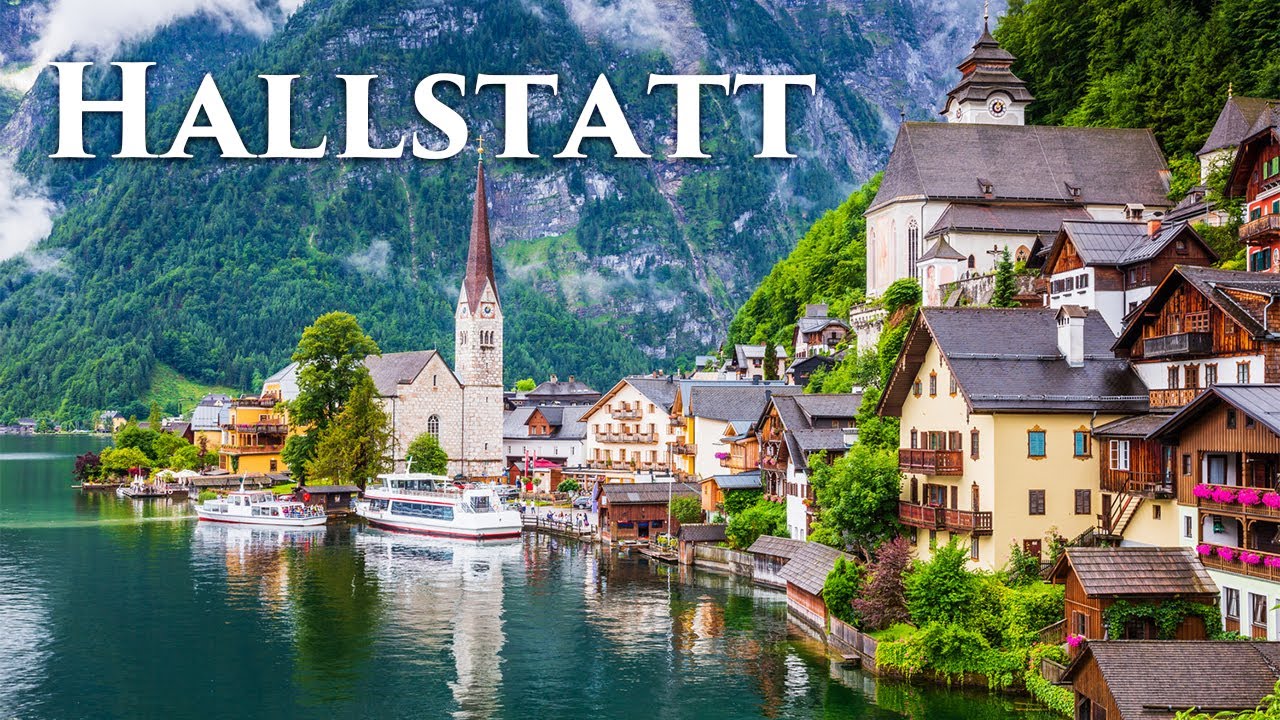 Hallstatt, Austria 4K - Europe's Most Beautiful Village - Nature 4K, Heavy Rain Sounds - Travel Vlog