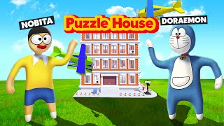 Doraemon And Nobita Escaping From Puzzle House In Hff