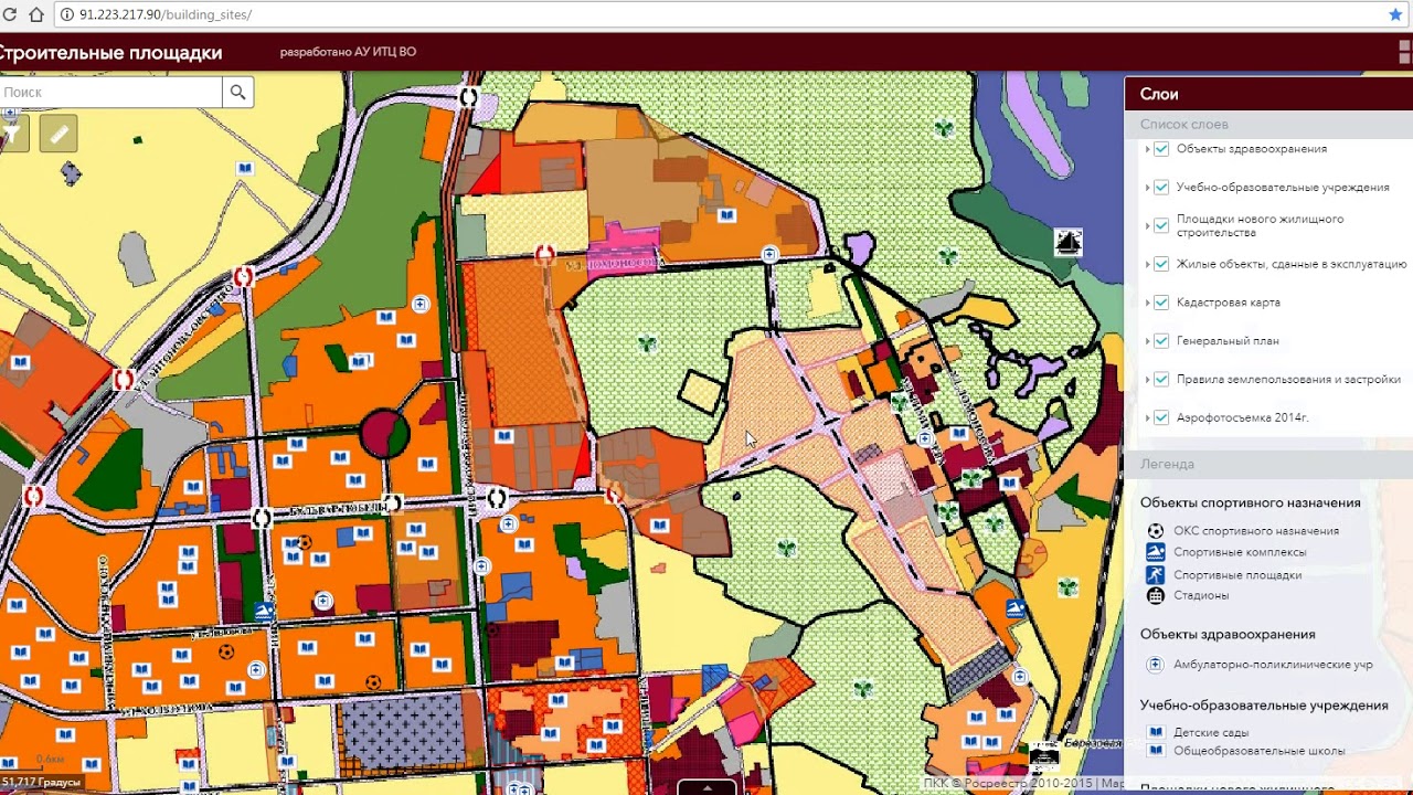 Карта воронеж 3d