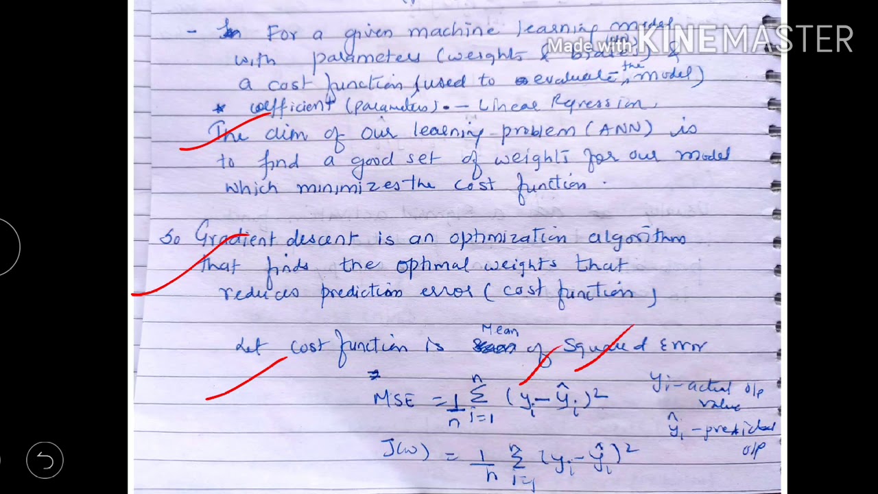 Gradient Descent - lecture 32/ machine learning - YouTube