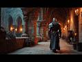 Gothic Stone Corridor of the Castle Knight | Medieval Fantasy Music &amp; Majestic Ambience