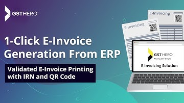 1-Click E-Invoice Generation From SAP, Tally, Oracle and Other Custom ERPs