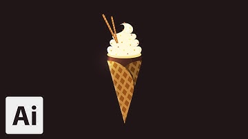 How to Create ICE CREAM 🍦Flat Design | Adobe Illustrator Tutorials