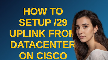 Networkengineering: How to setup /29 uplink from datacenter on Cisco switch