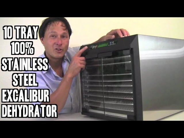 Excalibur 10 Tray Commercial Food Dehydrator with Adjustable Temperature  Control and Two 99-Hour Timers, in Stainless Steel (EXC10EL) - Excalibur  Dehydrator