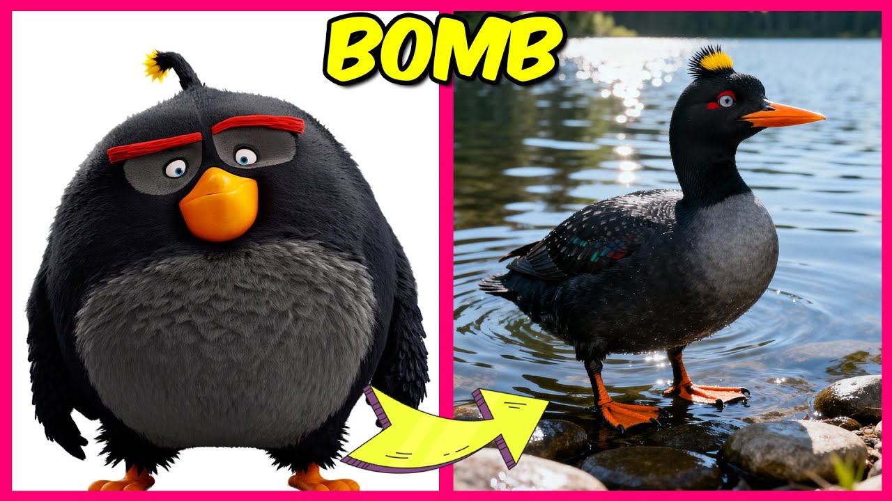 😡🐦Angry Birds в кино 2 и 1 в реальной жизни🔥и тест «Угадай по частям тела»! | Red, Bomb