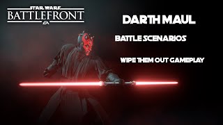 Star Wars Battlefront II battle scenarios "Wipe Them Out" gameplay - Darth Maul (no commentary)