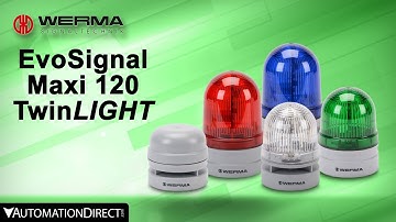 WERMA EvoSIGNAL Maxi 120mm TwinLIGHT Optical Beacon from AutomationDirect
