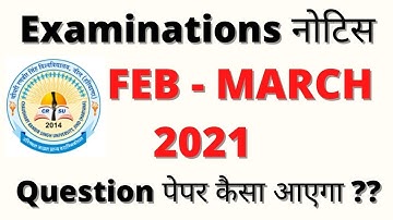 CRSU Feb March 2021 Exams Question paper pattern