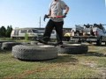 Changing semi truck tires