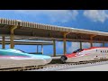 【鉄道模型】Nゲージで新幹線はやぶさ＆こまちの連結シーンを再現してみた【E5系✕E6系】Shinkansen E5 & E6