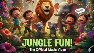 Welcome to the Jungle! 🐒🌴 Cute Animal Song for Kids | HappyKiddo World