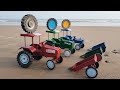Mini farming tractors are moving at beach 🏖️ tractors 🚜 video sivabala toys