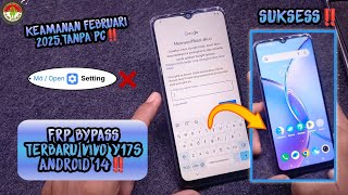 FRP BYPASS TERBARU VIVO Y17s ANDROID 14 KEAMANAN FEBRUARI 2025,TANPA PC‼️