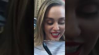 Miley Cyrus draws a tattoo for a super fan (watch till the end)