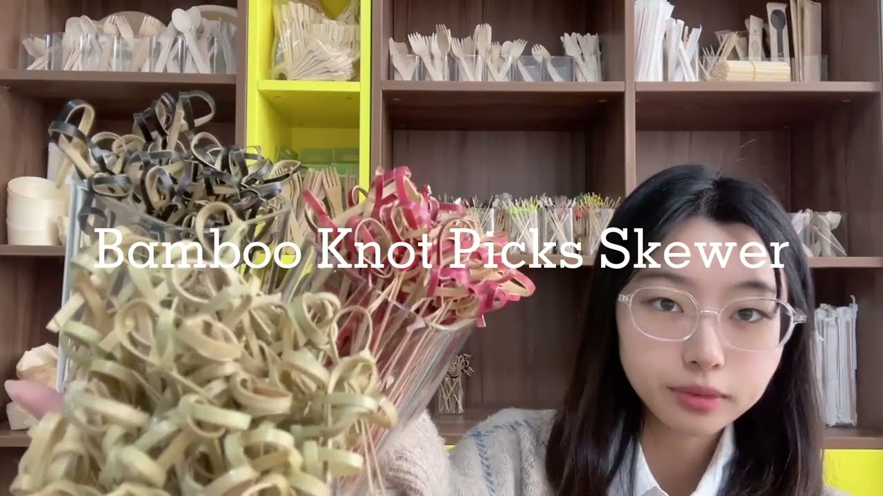 Natural Bamboo Knot Picks Cocktail Drinks Skewers