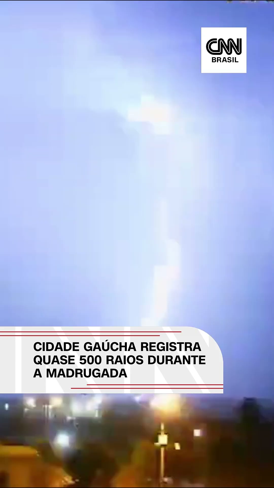 Cidade gaúcha registra quase 500 raios durante a madrugada #shorts